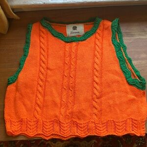 Karavan cropped cotton knit sweater tank—like new!